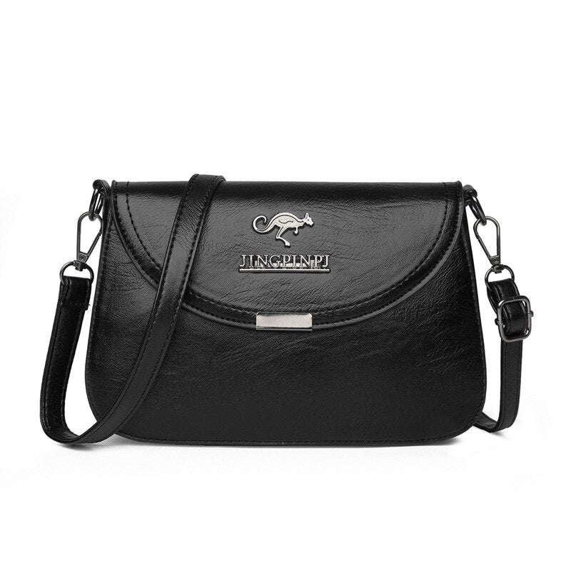 Bolsa Feminina Transversal de Couro Legítimo - Mulher Elegante