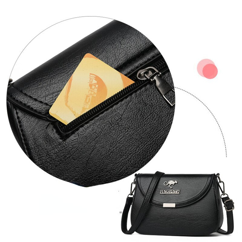 Bolsa Feminina Transversal de Couro Legítimo - Mulher Elegante