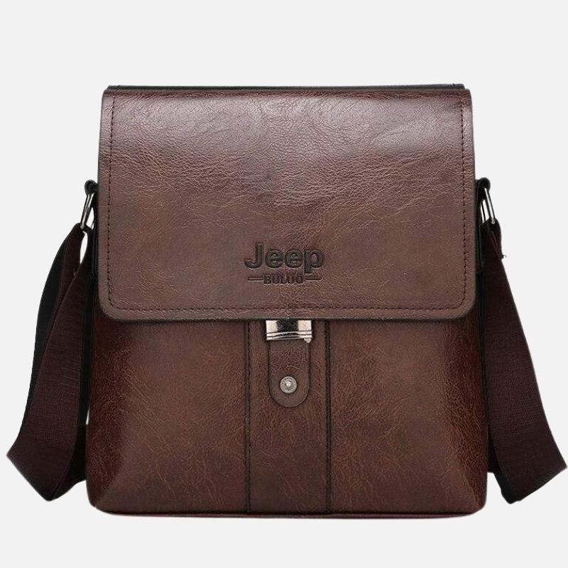 Bolsa Masculina de Couro Jeep Transversal Impermeável - Shoulder Bag