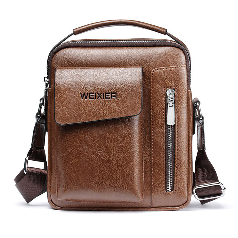 Bolsa de Couro Masculina de Ombro - Courome Weixie