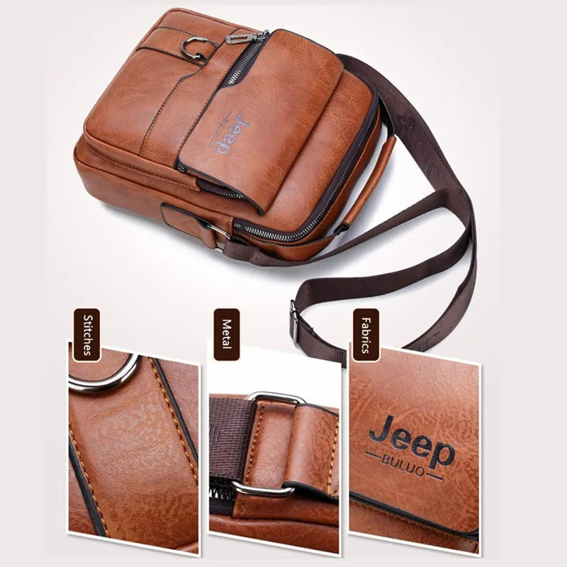 Mochila Masculina De Couro Legítimo - Jeep Style