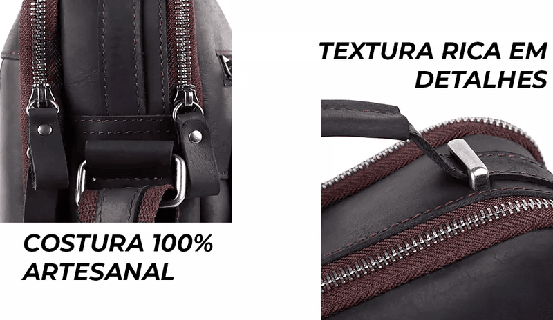 Mochila Masculina De Couro Legítimo - Konan