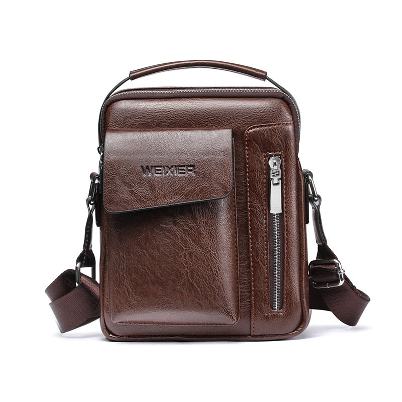 Bolsa de Couro Masculina de Ombro - Courome Weixie