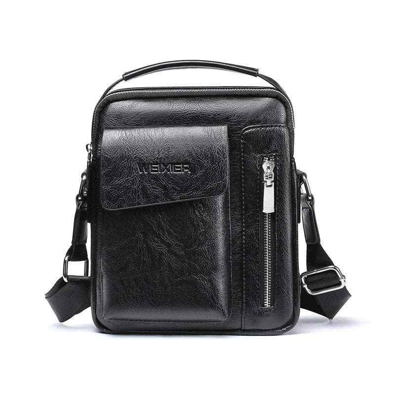 Bolsa de Couro Masculina de Ombro - Courome Weixie