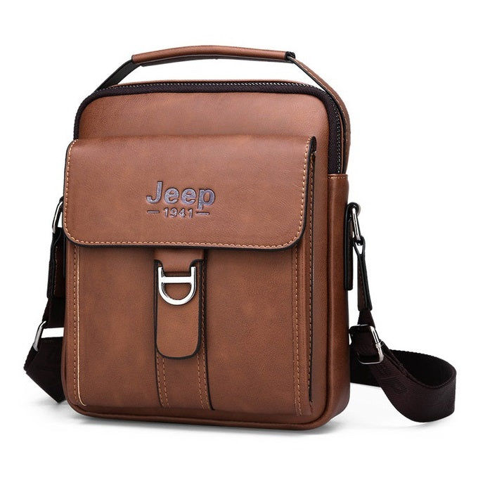 Bolsa Masculina de Couro Jeep Transversal Impermeável - Slim Bag